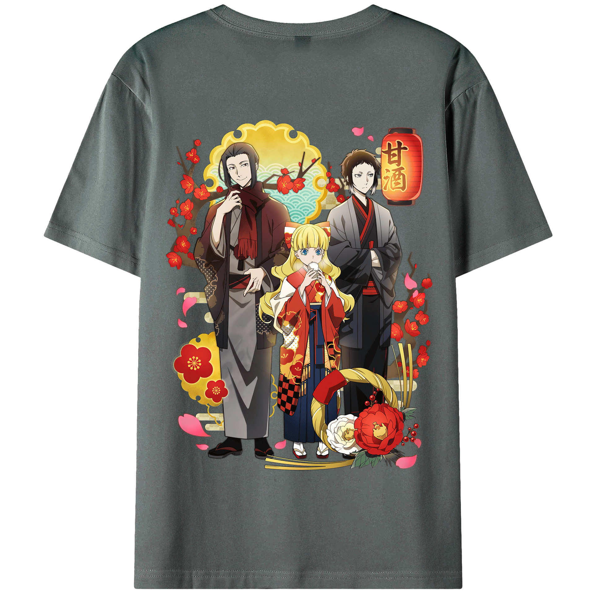 （画像用） 文豪ストレイドッグス Bungo Stray Dogs 綿100％半袖Tシャツ（背面プリント）